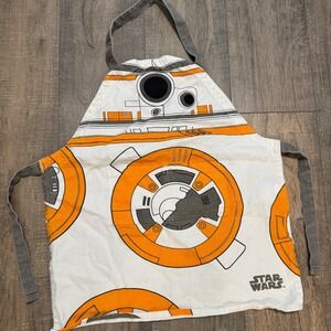 Williams Sonoma Star Wars BB-8 Kids Apron White Orange‎ Cotton 6098260